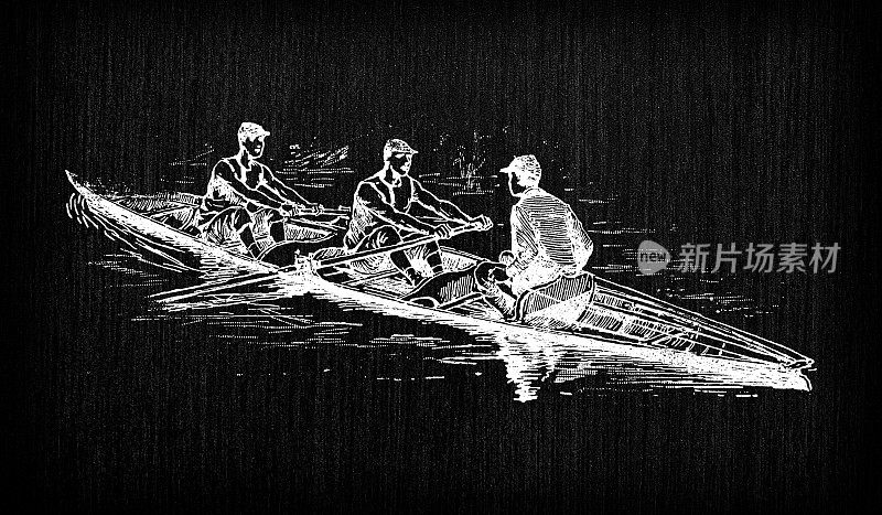 古色古香的法国版画插图:Canotier / Rower